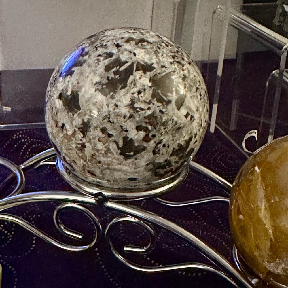 Flame Stone Crystal Sphere